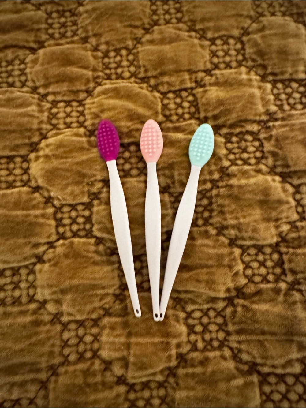 Amazon Silicone Facial Cleansing Brush Set - Purple, Pink, Mint